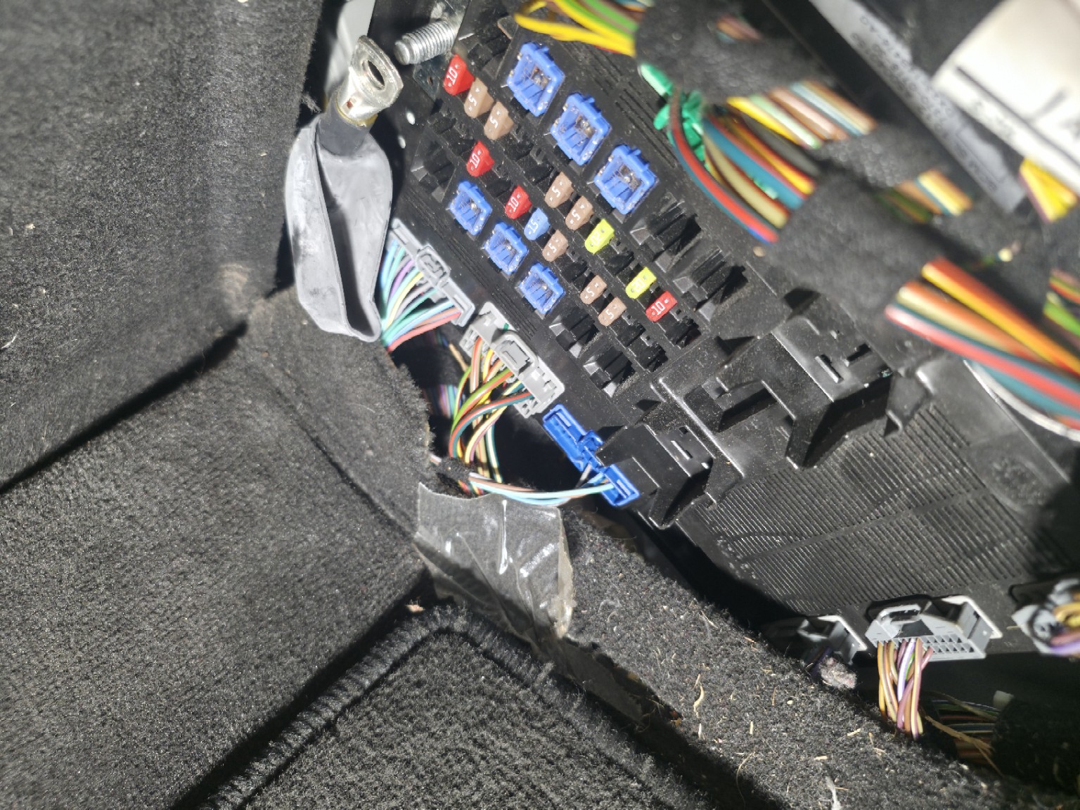 2012 Jaguar XF body control module during on-site BCM and KVM recovery in Pasadena Texas