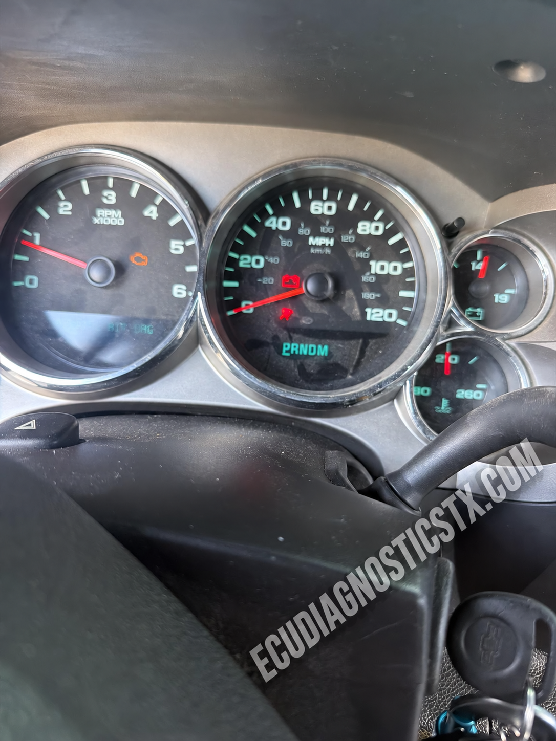 Chevrolet Silverado instrument cluster after used cluster programming